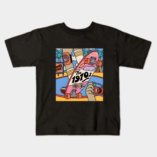 Colorful 1970s skate t-shirts, bags, hats, hoodies, mugs, sticker Kids T-Shirt